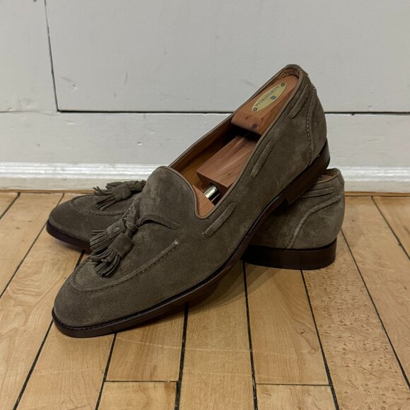 Ralph Lauren Purple Label Men's Luther Calf Suede Tassel Loafers (sz 11) - Picture 4 of 10